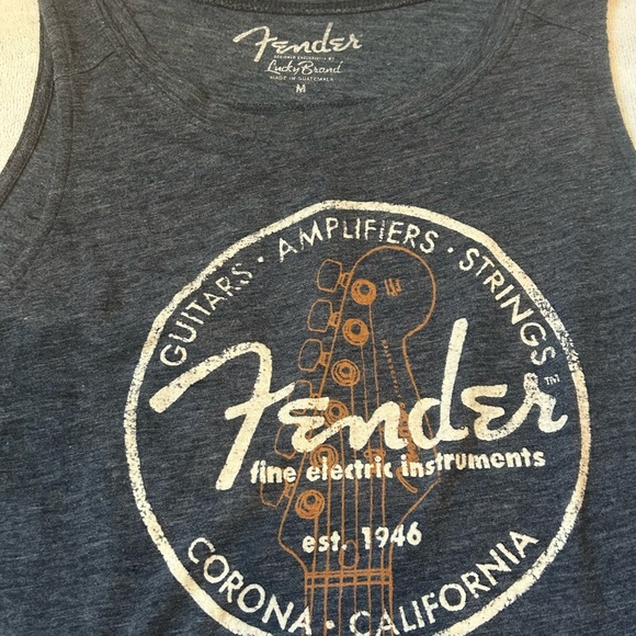 Lucky Brand Gray Fender Graphic Tank - Picture 2 of 5